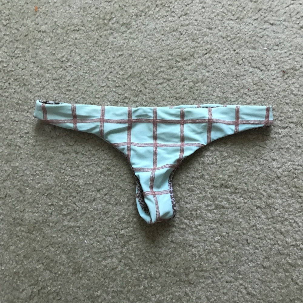 Blue and brown patterned acacia bottoms